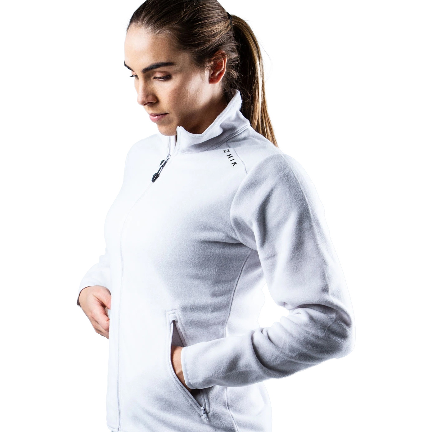 2025 Zhik Womens Polartec Zip Fleece JKT-0032-W-PLT - Platinum